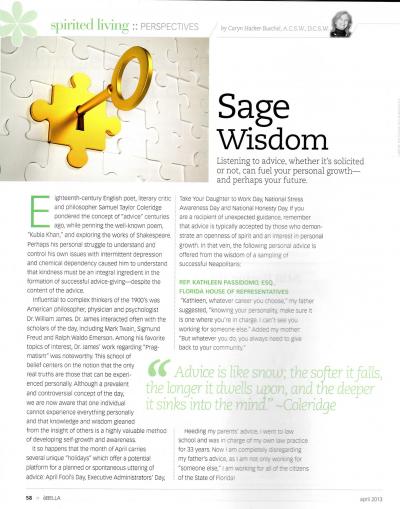 Sage Wisdom - éBella - April 2013